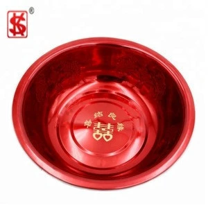 Stainless steel wash basin with different color for wedding