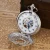 Import Steampunk Pocket Watch with Chain Transparent Skeleton Hand Wind Analog Open Face Mechanical FOB Pocket Watch from China