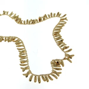 sterling silver necklace made in italy chain yellow gold plated necklace with petals