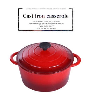 Stocked feature metal material Cast iron dutch ovens casseroles braisers soup pot