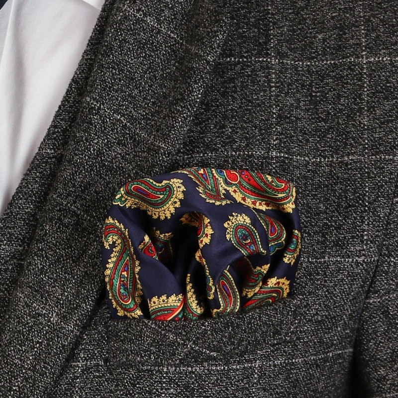 Stocklot handkerchiefs hand printing design flower dot pocket square for men suits