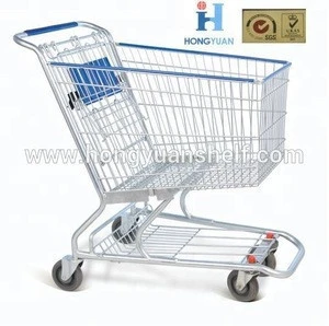 Suitable price 150L supermarket shopping trolley smart cart