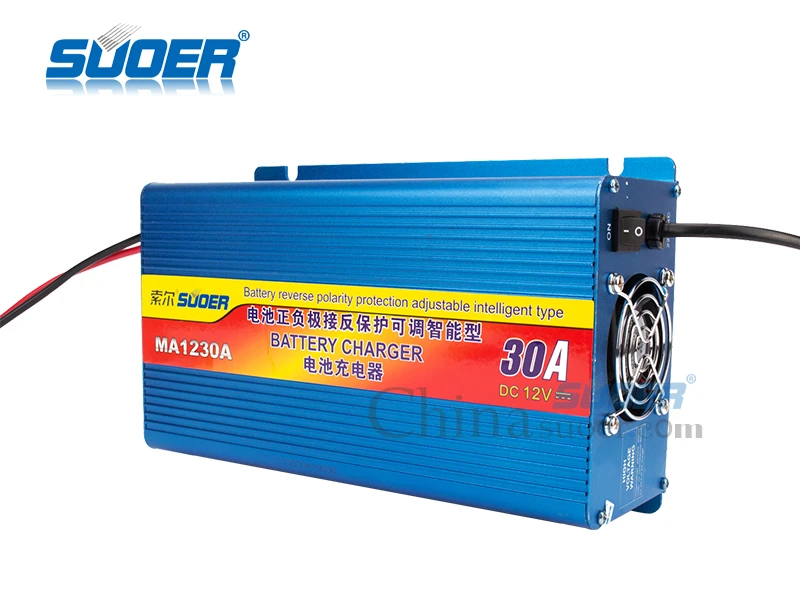 Suoer 12V 30A Home Universal 3-Phase Car Battery Charger