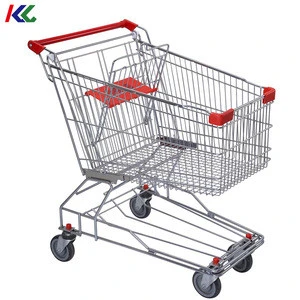 Supermarket shopping cart trolley/hand push cart/roll cart