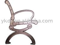 Supply cast aluminum garden benches parts finish by sand casting and gravity casting