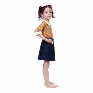 sweet child clothing jeans skirt set wholesale kids clothes