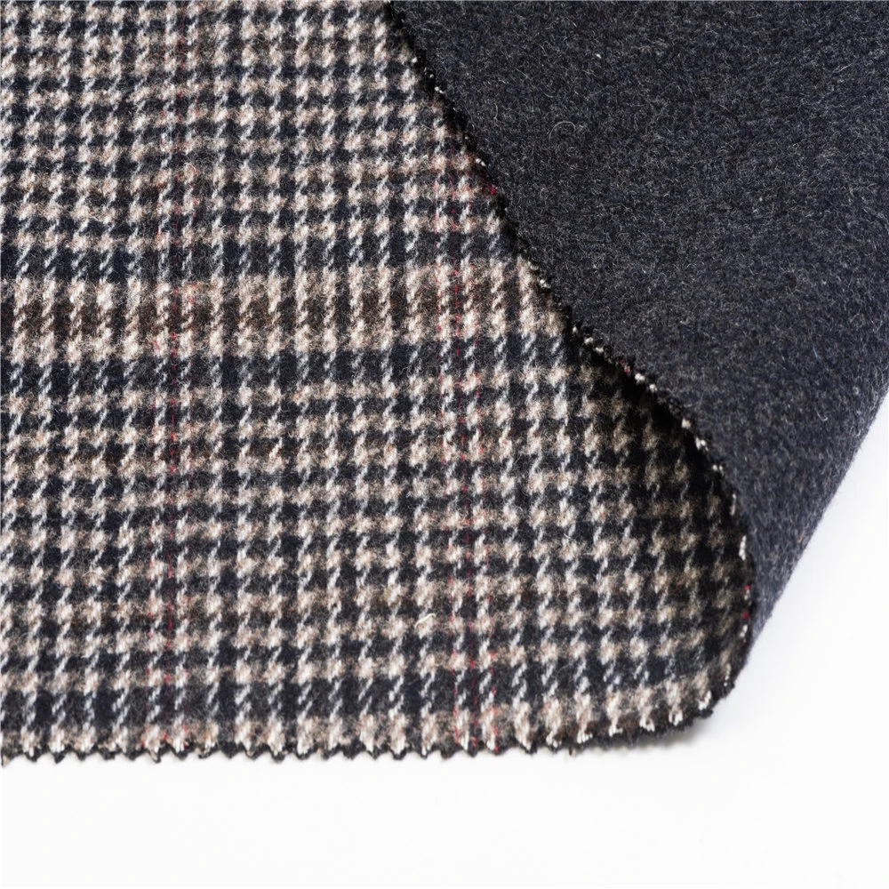 tartan wool fabric for overcoats thick heavy for coats top quality wool checked fabric