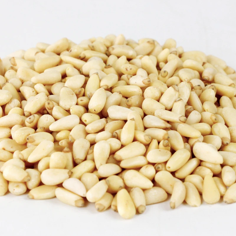 The factory sells pine nuts with shells for the cheaper price