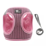 The new pet traction rope mesh breathable big dog leashes and chest harness vest type reflective