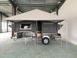 Top 1 Off-Road Hard Floor Forward Folding 7x6ft Camper Trailer With Tent Used Travel Trailer