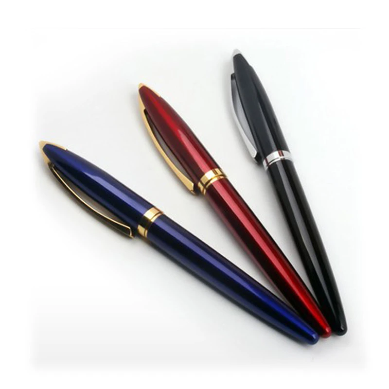Top luxury exclusive design metal pen customized free ink roller pen with logo print