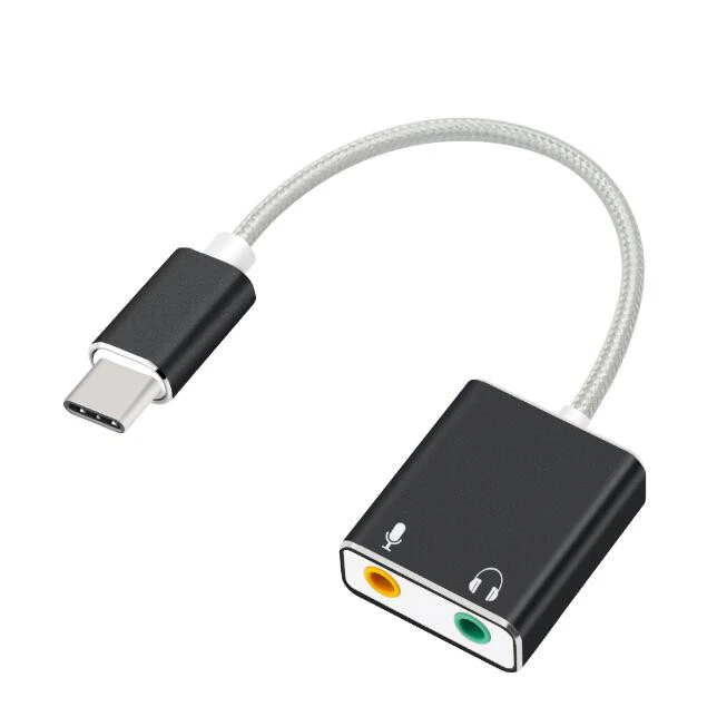 Top Supplier USB 3.1 Type C Port External Audio Card Sound Adapter Card for Laptop/Desktop Compatible and Windows 2000/2003/xp/7