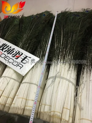 Top Supplier ZPDECOR Wholesale Cheap 80-90 cm Long Natural Peacock Tail Feathers for Carnival Costumes and Sale