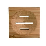 Totally Bamboo Soap Dish Bathroom Accessories Handmade Natural Soap Holder with Drain
