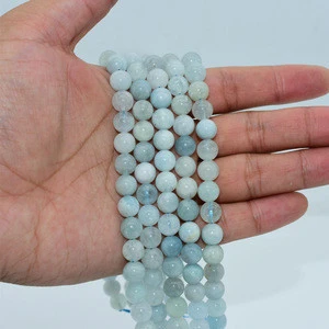 Trade Insurance 6/8/10/12mm High Grade Natural Multicolor Aquamarine Loose Beads