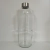 transparent glass bottle 1000ml customized design available