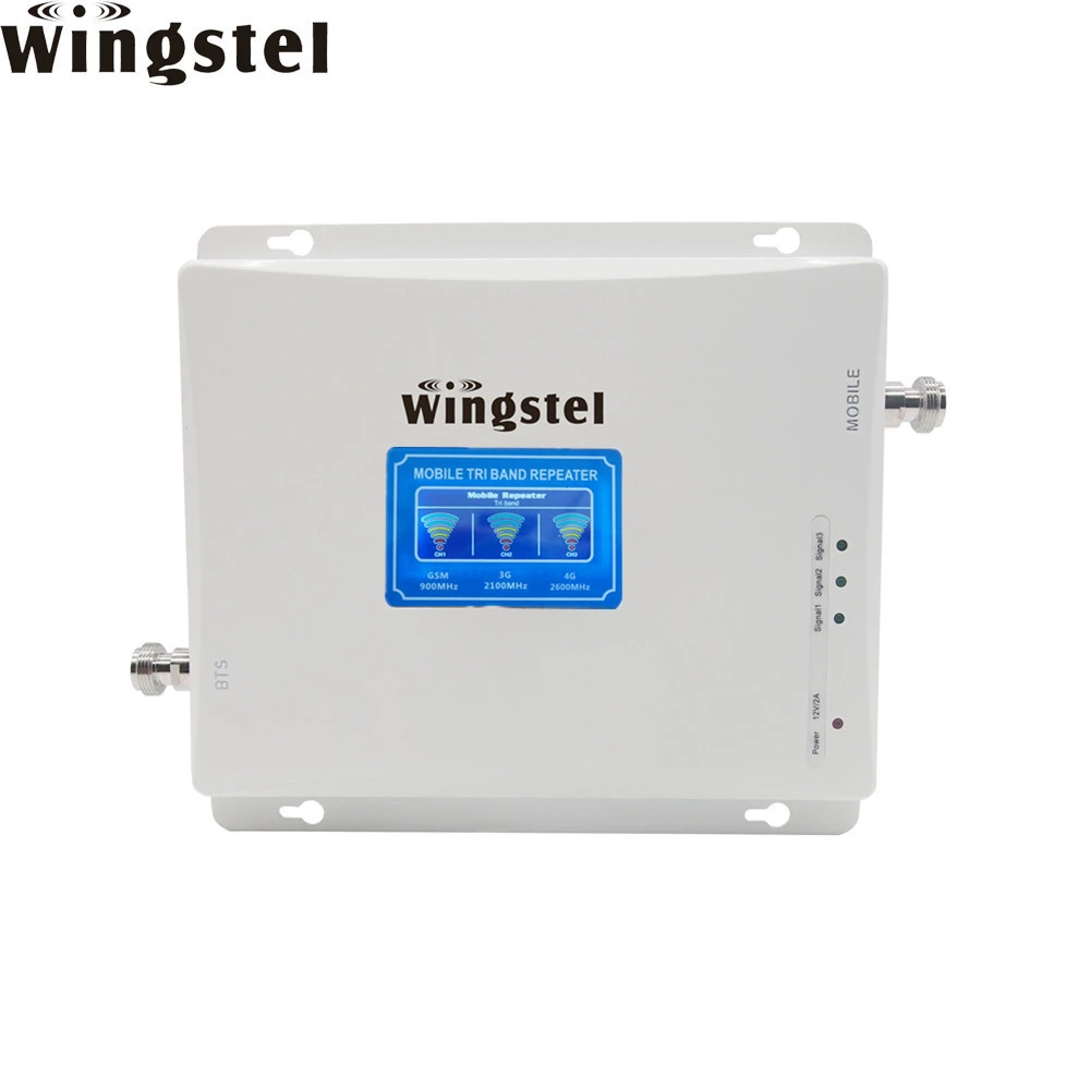 Triband GSM 2G 3G 4G Network 850/1700/1900MHz LTE Cellular Mobile Phone Signal Booster Repeater with Antennas