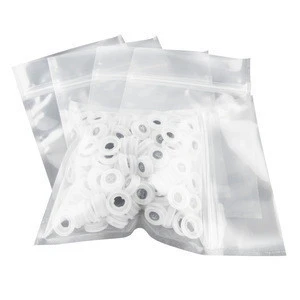 Ultra clear three side seal flat pouch zipper lock moisture barrier plastic nylon underwear packaging bag for clothes