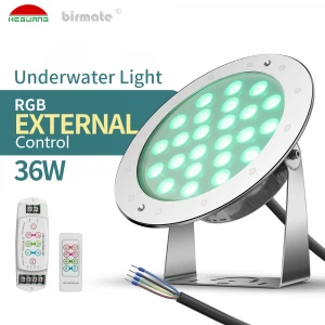 underwater lights DC24V 36W SS316L Structure Waterproof RGB External Control Led Swimming Pool Underwater Light