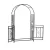 Import Unique vintage economical type wrought iron metal wedding garden arch with gate for plants climbing from China