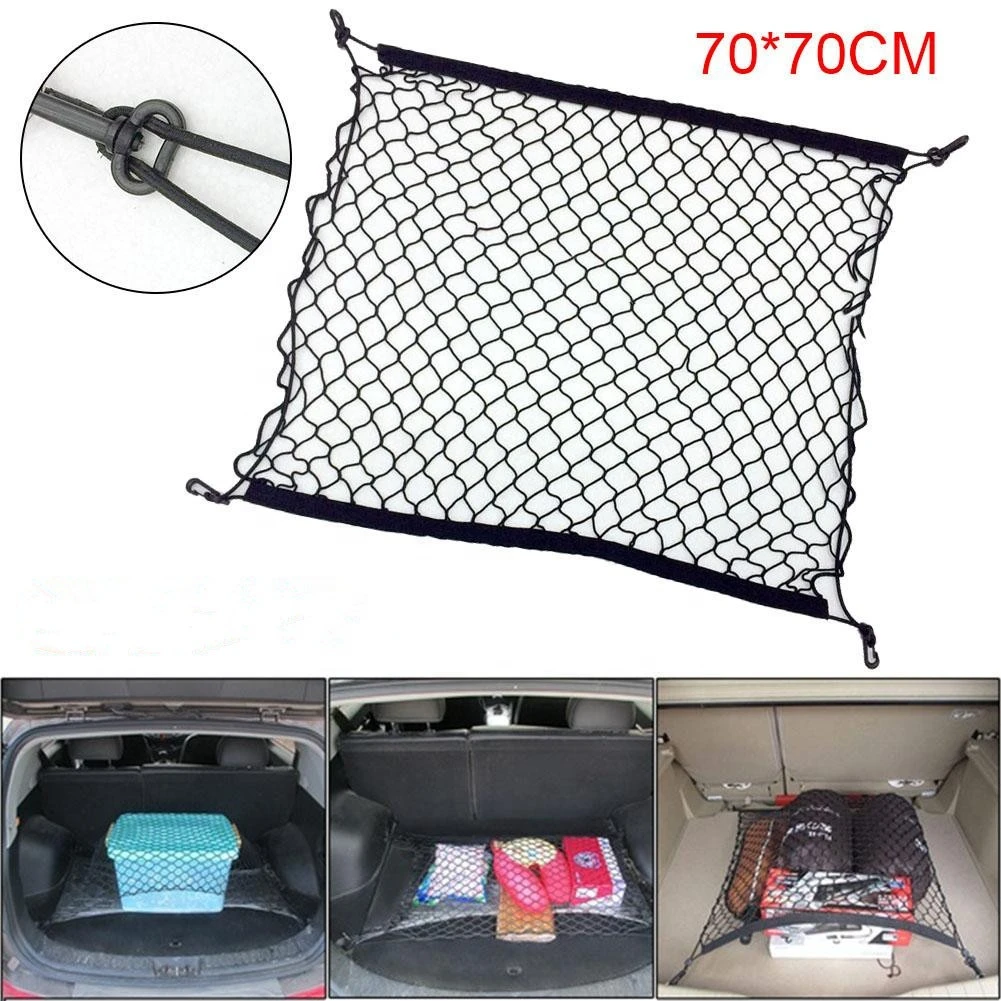 Universal Car Trunk  Net Holder Storage Nylon Mesh Cargo Organizer Net Bag Mesh Luggage Net Holder