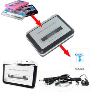 USB Cassette Capture Recorder Radio Player,Tape to PC Super Portable USB Cassette-to-MP3 Converter Tape to MP3