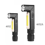 USB Charging 5 Lighting Modes Headlamp 360 Degree Ratate Red White Light 90 Degree Folding Work Light 3W XPG COB LED Flashlight