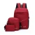 Import usb port backpack school bag set of 3 black nylon backpack from China