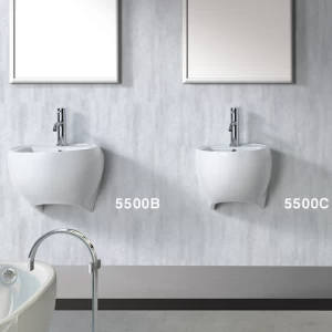 Wall Hung Basin Sink Small Cloakroom Basin Oval Ceramic Wash Basin