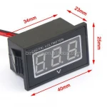 Waterproof DC 15-120V Digital Voltmeter Voltage Measurement Gauge Red LED Panel Volt Meter