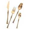 wedding spoon knife fork rose gold plated cutlery, stainless steel flatware set