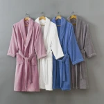 Wholesale 100 cotton velour bathrobes  women custom velvet 5 star hotel bathrobe