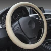 Wholesale 13 inch shrink universal crystal genuine leather car steering wheel cover