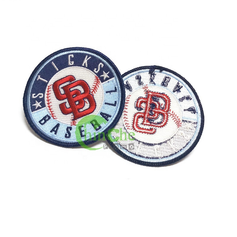 Wholesale 3D Embroidered cloth patches for Baseball Clothing