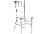 Wholesale Acrylic Cushion PET Crystal Clear White Chiavari Dining Plastic Wedding Hotel Sillas Comedor Chair for Sale