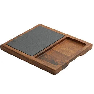 Sushi Dishes, Rectangular Plates, Slate Stone Black Plates For Restaurant Hotel