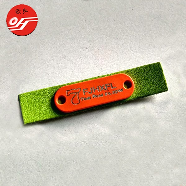 Wholesale Brand Logo Design Leather Label Tag for Bags