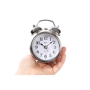 Wholesale classical small table alarm clock metal for bedroom or office room