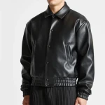 Wholesale cusrom blank mens leather baseball letterman varsity jackets embroidered patch college plus size jacket for men