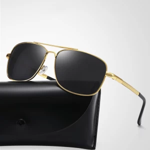 Wholesale Designer Trendy lentes de sol Custom Men Polarized Shades Black Male Sunglasses 2021