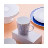 Wholesale Dinner Set Porcelain Tableware Luxury blue pattern ceramic conical mug with gold rim