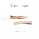 Wholesale Flat Metal Spring Rose Gold Duck Alligator Hair Clip With Teeth 53478