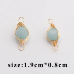 Wholesale high quality 18K gold plated natural stone diy handmade earrings jewelry making accessories,M749,10 pcs/lot