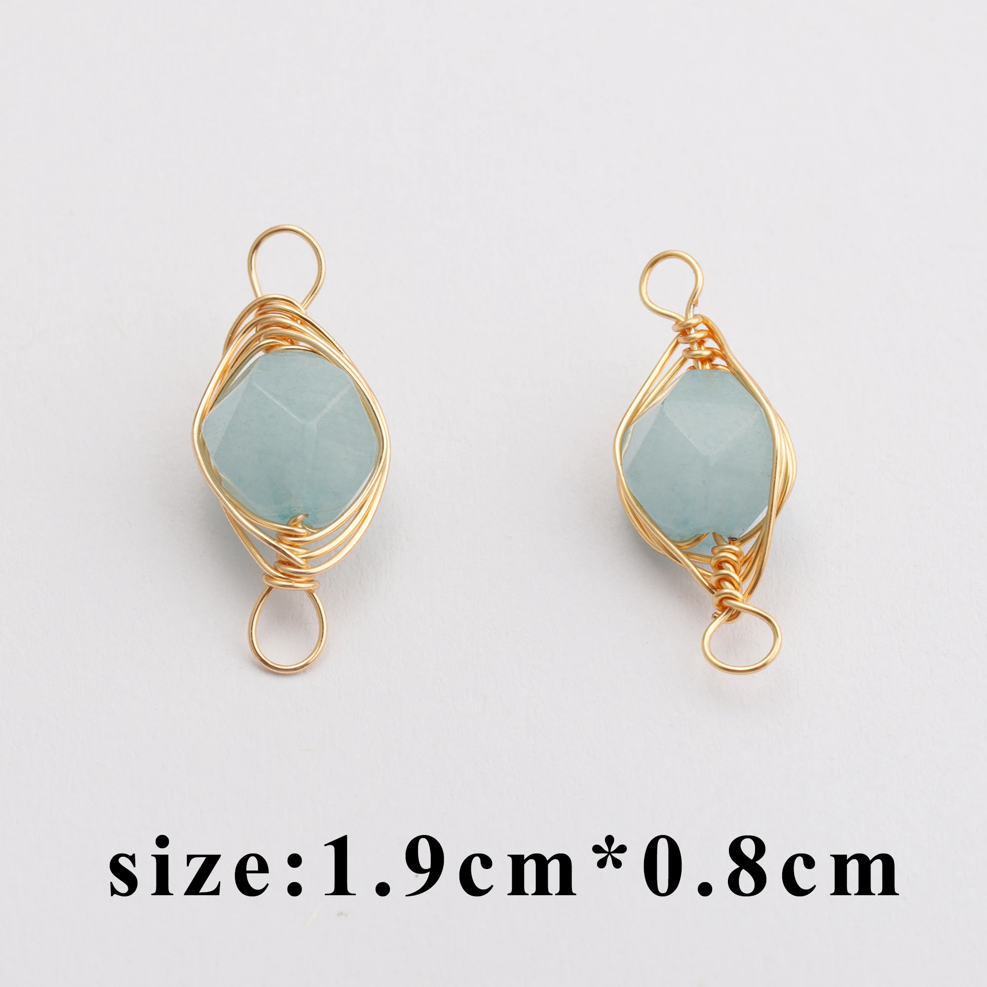 Wholesale high quality 18K gold plated natural stone diy handmade earrings jewelry making accessories,M749,10 pcs/lot