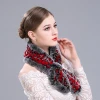 Wholesale high quality hun rabbit fur woven scarves