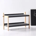 wholesale High quality wooden shoe rack Nordic style contracted shoe rack white ash shelving shoe rack multilayer
