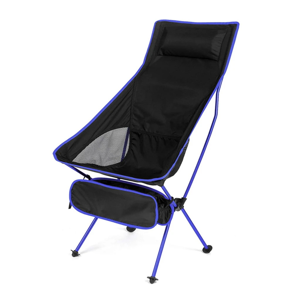 Wholesale lightweight leisure sun lounge foldable chairs high back reclinable folding camping beach chairs with headrest