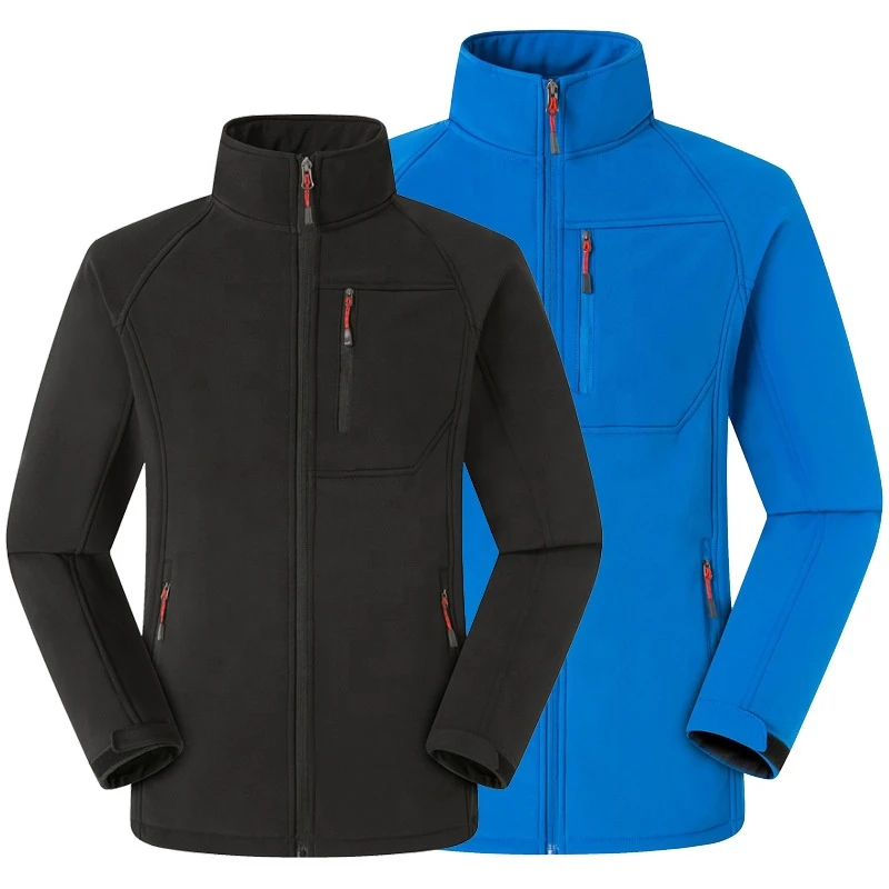 Wholesale men and women windproof waterproof breathable plain softshell jacket, soft shell coat, softshell coat