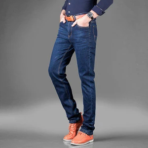 Wholesale Men Cotton Straight Classic Jeans Male Denim Pants New Design Men Casual Trousers
