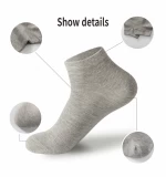 Wholesale Mens Cotton Hosiery Solid Colour Breathable Low Cut Short Ankle Socks Casual Sports Socks